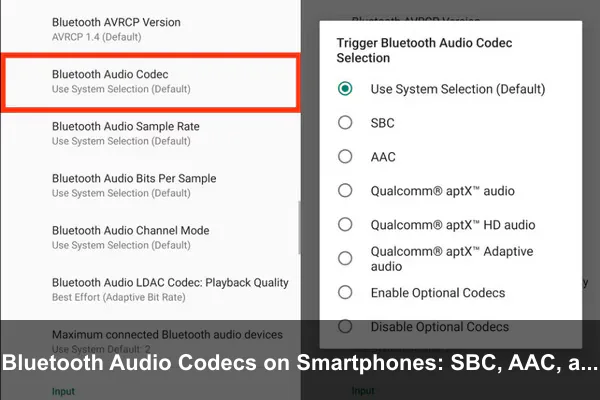 Bluetooth Audio Codecs on Smartphones: SBC, AAC, aptX, and LDAC Compared