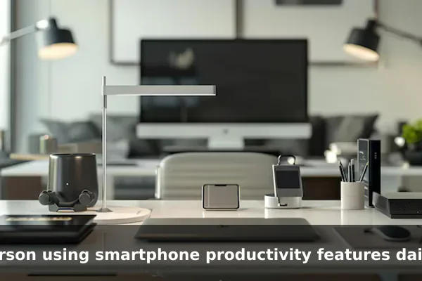 person using smartphone productivity features daily